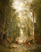 Jean-Baptiste-Camille Corot Souvenir of Marly-le-Roi oil painting on canvas